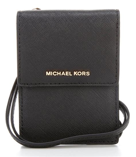 michael kors lanyard wallet|Michael Kors saffiano card case.